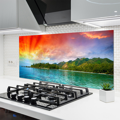 Painel cozinha Paisagem do céu da floresta do mar