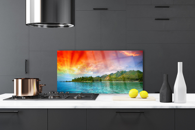 Painel cozinha Paisagem do céu da floresta do mar