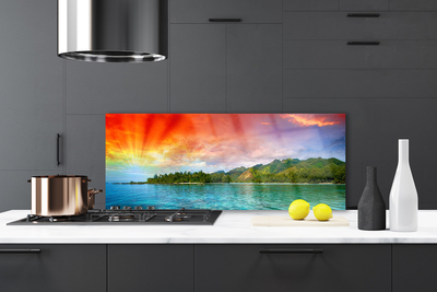 Painel cozinha Paisagem do céu da floresta do mar