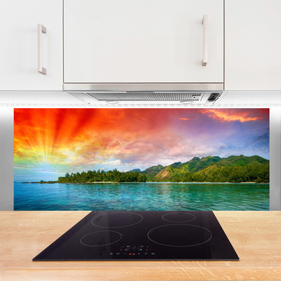 Painel cozinha Paisagem do céu da floresta do mar