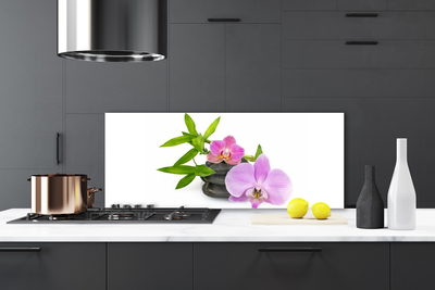 Painel vidro cozinha Planta de orquídea flor
