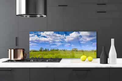 Painel cozinha Paisagem do céu com grama de prado