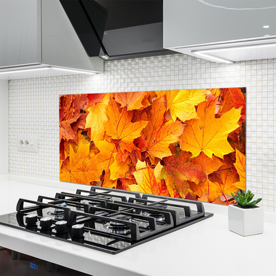 Painel vidro cozinha Folhas Natureza Planta