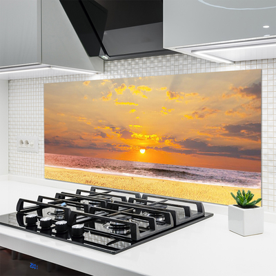 Painel vidro cozinha Mar Praia Sol Paisagem