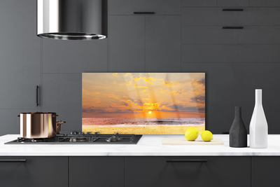 Painel vidro cozinha Mar Praia Sol Paisagem