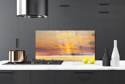 Painel vidro cozinha Mar Praia Sol Paisagem