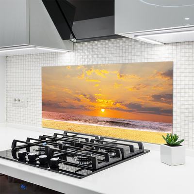 Painel vidro cozinha Mar Praia Sol Paisagem