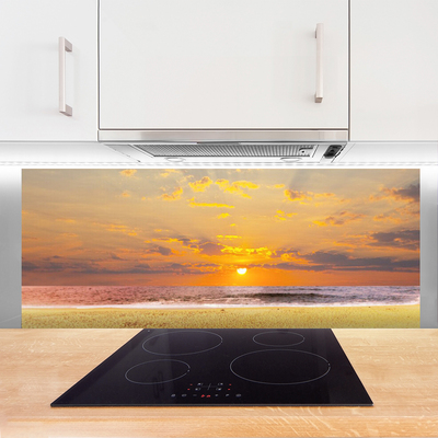 Painel vidro cozinha Mar Praia Sol Paisagem