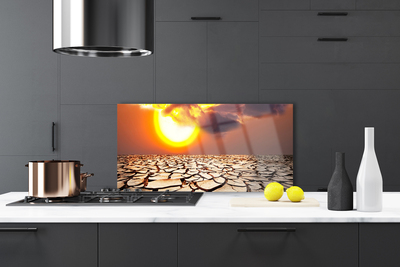 Painel vidro cozinha Paisagem do Deserto do Sol