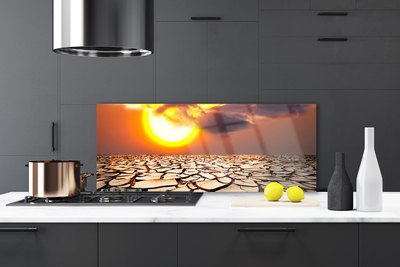 Painel vidro cozinha Paisagem do Deserto do Sol