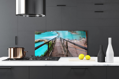 Painel vidro cozinha Arquitetura do Lago Stairs