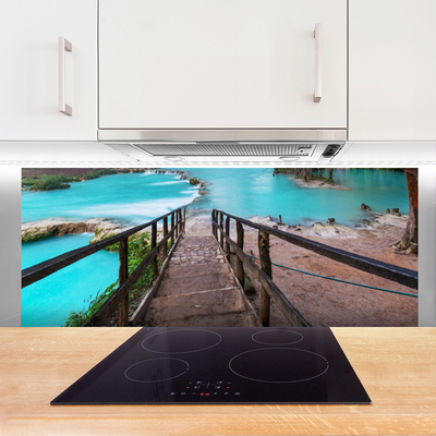 Painel vidro cozinha Arquitetura do Lago Stairs