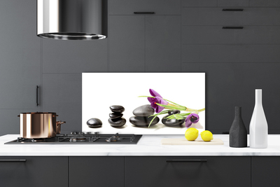 Painel cozinha Arte com flores de açafrão