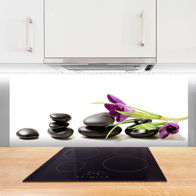 Painel cozinha Arte com flores de açafrão