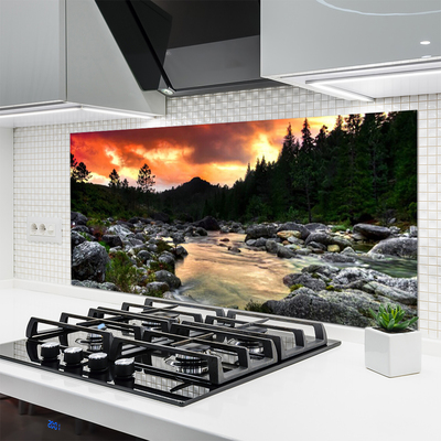 Painel cozinha Lago Rio Floresta Natureza