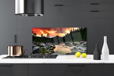 Painel cozinha Lago Rio Floresta Natureza