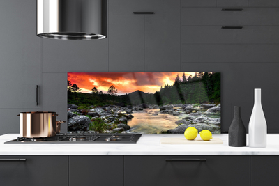 Painel cozinha Lago Rio Floresta Natureza