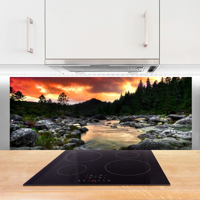 Painel cozinha Lago Rio Floresta Natureza