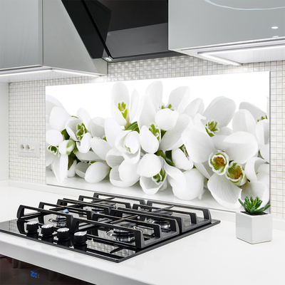 Painel vidro cozinha Flores Planta Natureza