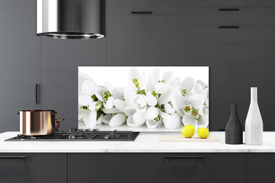 Painel vidro cozinha Flores Planta Natureza