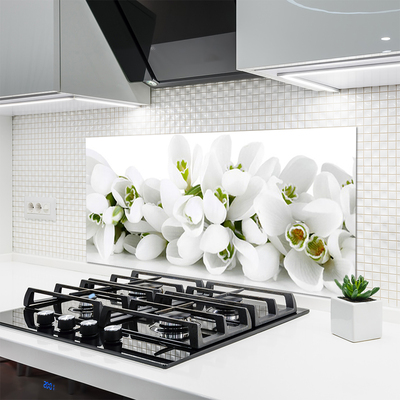 Painel vidro cozinha Flores Planta Natureza