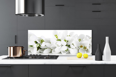 Painel vidro cozinha Flores Planta Natureza