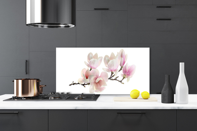 Painel vidro cozinha Flores Planta Natureza