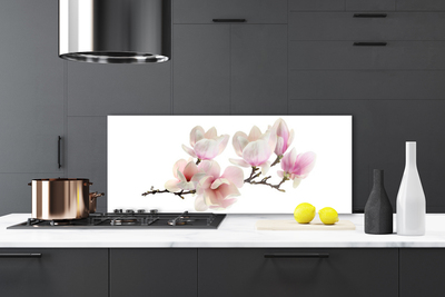 Painel vidro cozinha Flores Planta Natureza