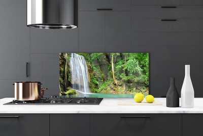 Painel vidro cozinha Cachoeira Floresta Natureza