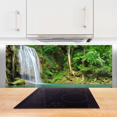 Painel vidro cozinha Cachoeira Floresta Natureza