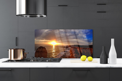 Painel vidro cozinha Paisagem do Mar e do Sol
