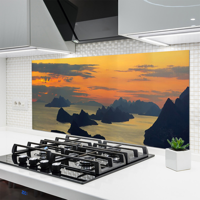 Painel cozinha Paisagem das Montanhas Sea Rocks