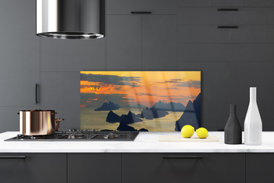 Painel cozinha Paisagem das Montanhas Sea Rocks