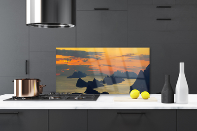 Painel cozinha Paisagem das Montanhas Sea Rocks