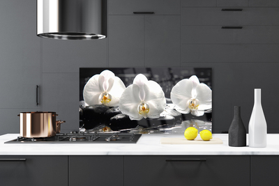 Painel cozinha Flor de orquídea branca