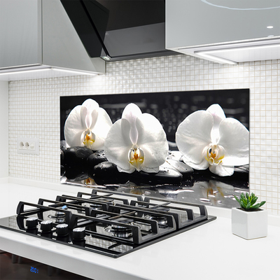 Painel cozinha Flor de orquídea branca