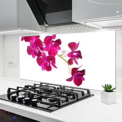 Painel vidro cozinha Flores Planta Natureza