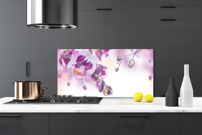 Painel vidro cozinha Flores Planta Natureza