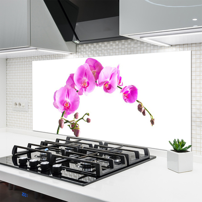 Painel vidro cozinha Flores Planta Natureza