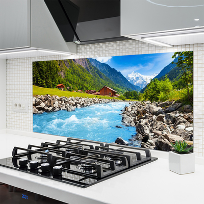 Painel cozinha Paisagem de rios e montanhas