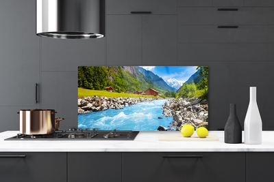 Painel cozinha Paisagem de rios e montanhas