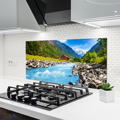 Painel cozinha Paisagem de rios e montanhas