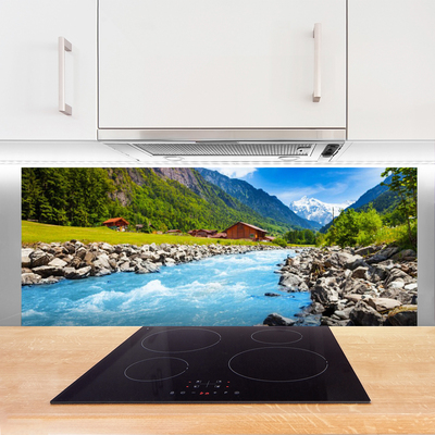 Painel cozinha Paisagem de rios e montanhas