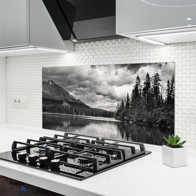 Painel cozinha Montanha Floresta Lago Natureza
