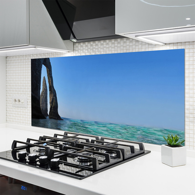 Painel vidro cozinha Paisagem do Mar Rochoso