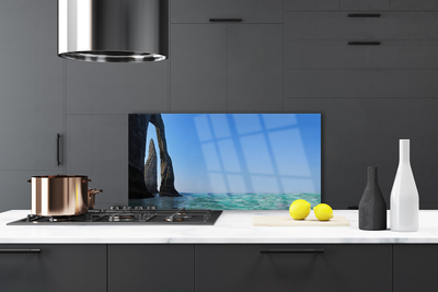 Painel vidro cozinha Paisagem do Mar Rochoso