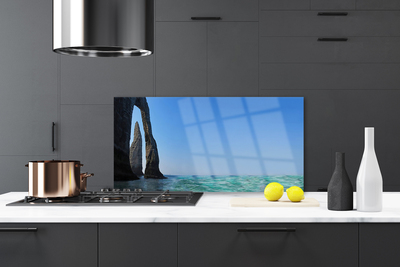 Painel vidro cozinha Paisagem do Mar Rochoso