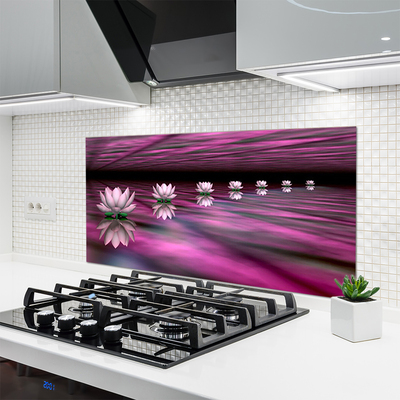 Painel vidro cozinha Flores Planta Natureza