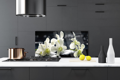 Painel vidro cozinha Planta de orquídea flor