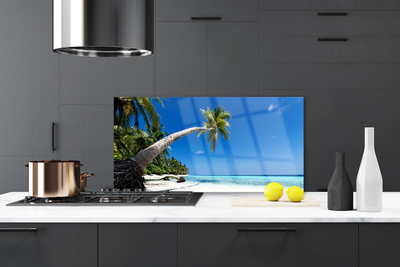 Painel cozinha Praia Palmeira Mar Paisagem